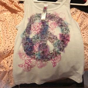 Tank top peace sign shirt